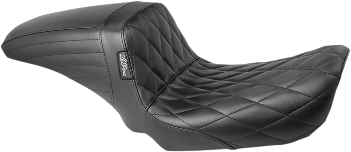 Le Pera Kickflip Black Diamond 2-Up Seat fits 2006-2017 Harley Dyna FXD FXDL