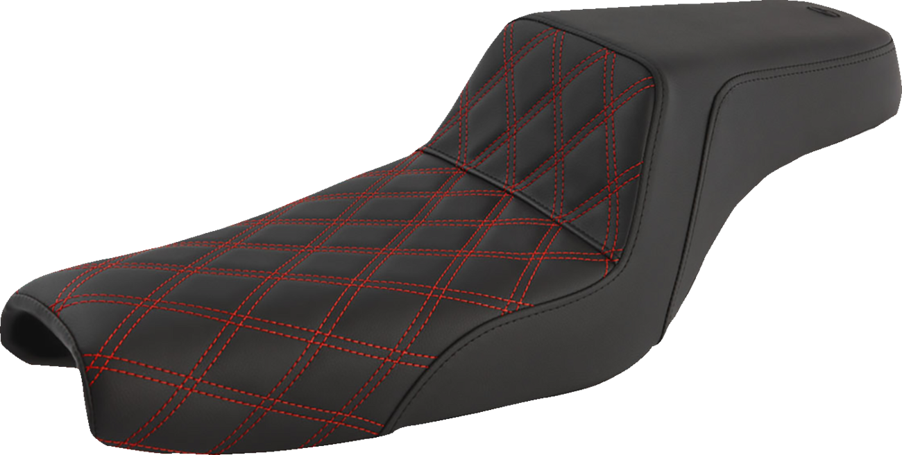 Saddlemen Step Up Red Lattice Stitch Seat fits 2004-2022 Harley Sportster XL