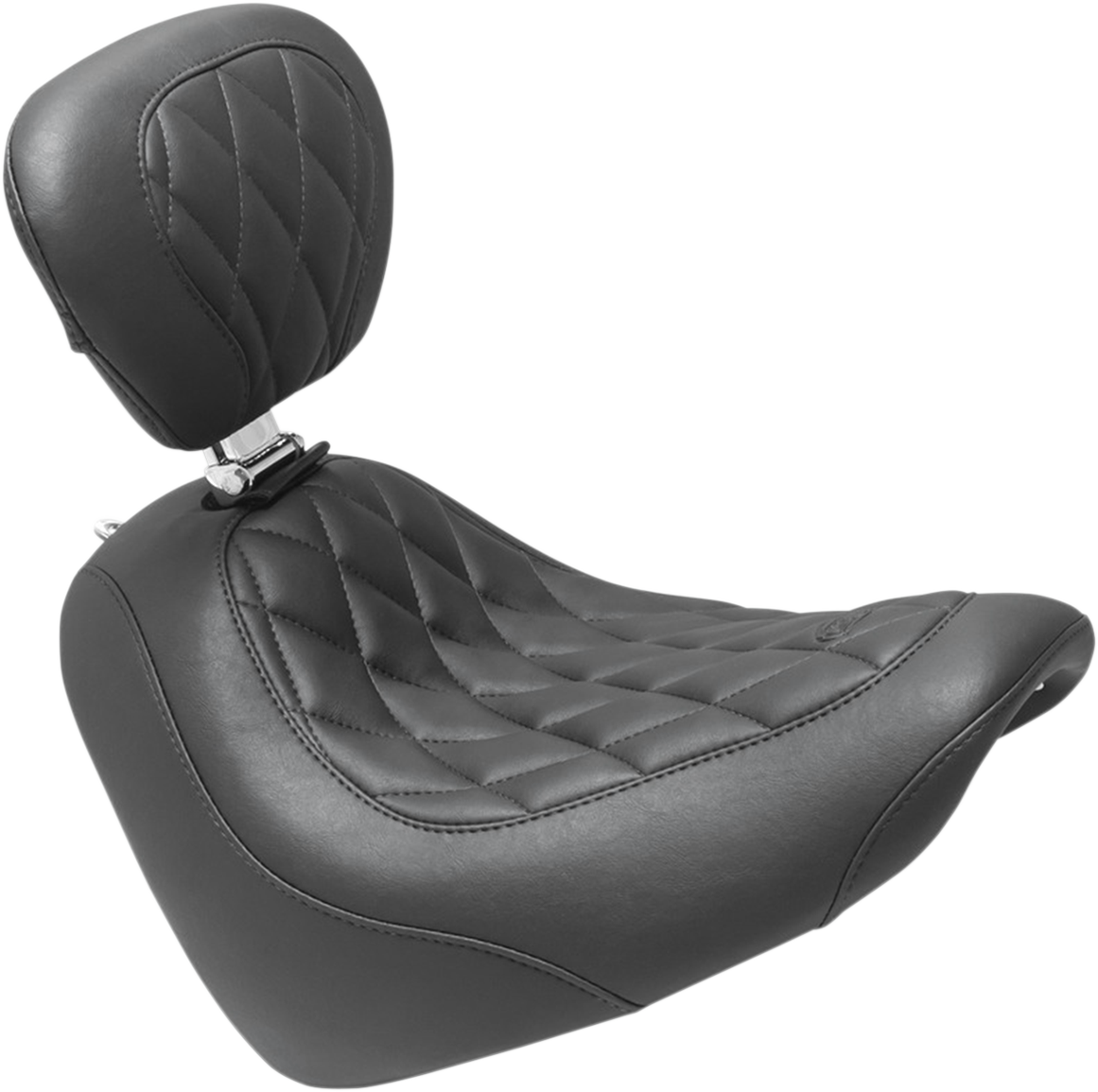 Mustang Diamond Tripper Solo Seat & Backrest fits 2018-2024 Harley Fat Bob FXFB