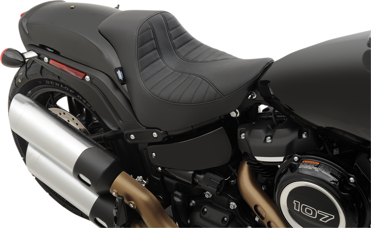 Drag Specialties Black Textile EZ Mount Solo Seat fits 2018-2022 Harley FXFB