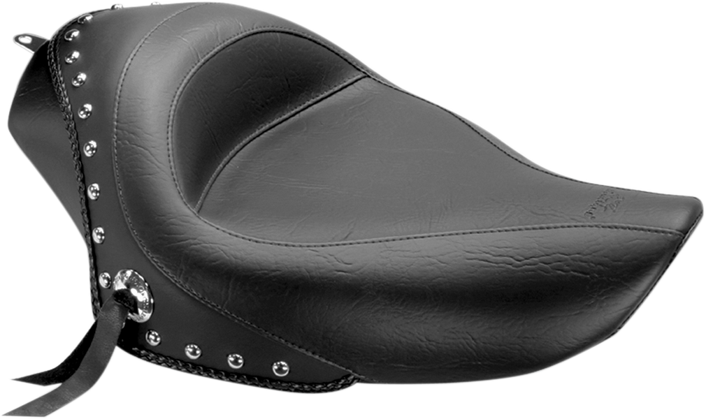 Mustang Vintage Studded Solo Seat for 2004-2021 Harley Sportster w/ 4.5 Gal Tank