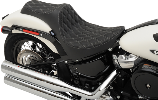 Drag Specialties Black Predator Diamond Seat for 2018-2022 Harley FXBB FLHC FLSL