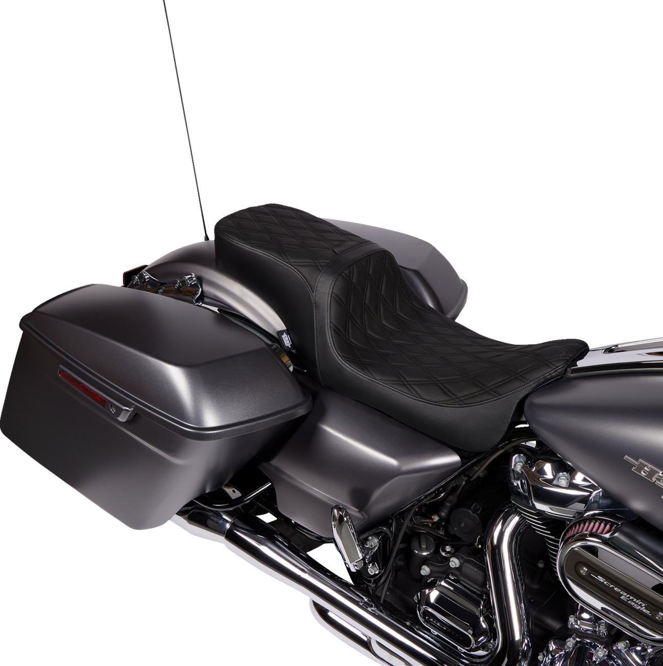 Drag Specialties Predator II Diamond Stitch Seat fits 2008-2023 Harley Touring