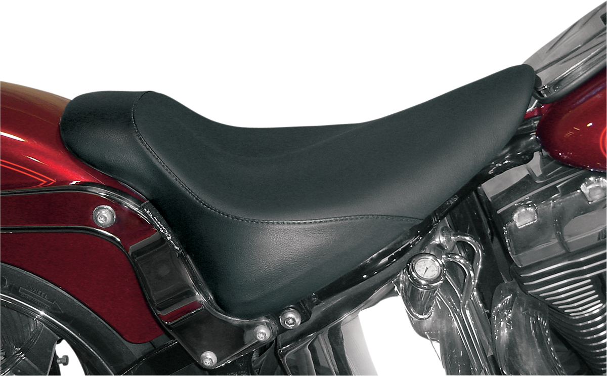 Danny Gray Black Buttcrack Leather Solo Seat fits 1984-1999 Harley Softail FLSTN