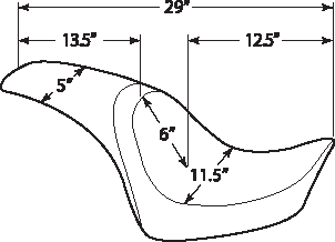Drag Specialties Predator Seat 2000-2007 Harley Davidson Softail Deuce FXSTD