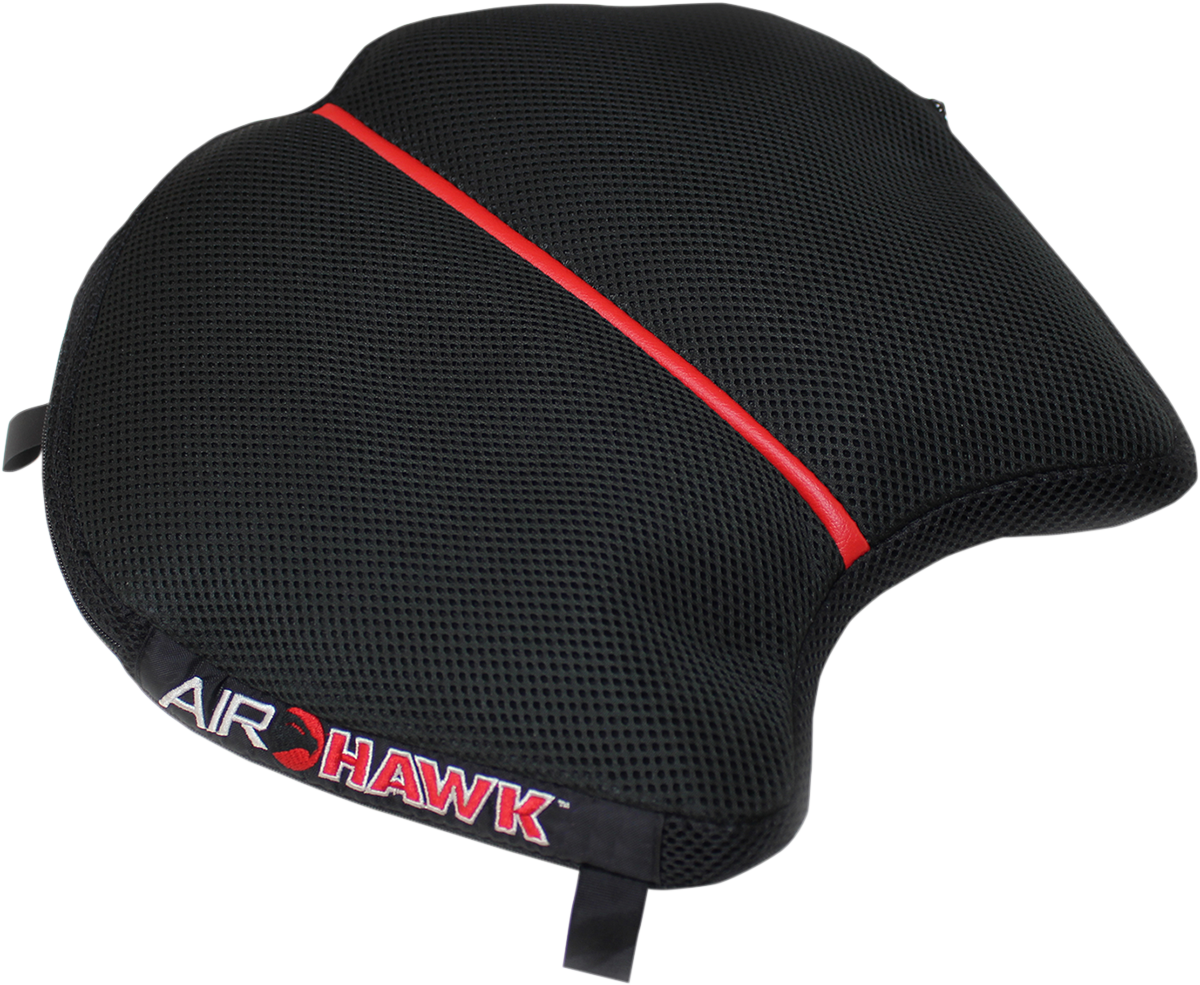 Airhawk Black Red 11" x 11" Small Universal Motorcycle Seat Pad for Harley