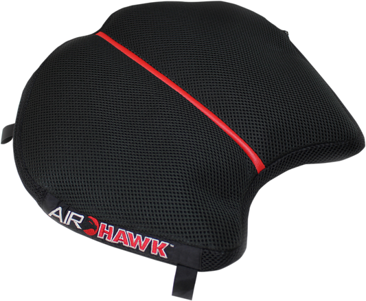 Airhawk Black Red 11" x 11" Small Universal Motorcycle Seat Pad for Harley