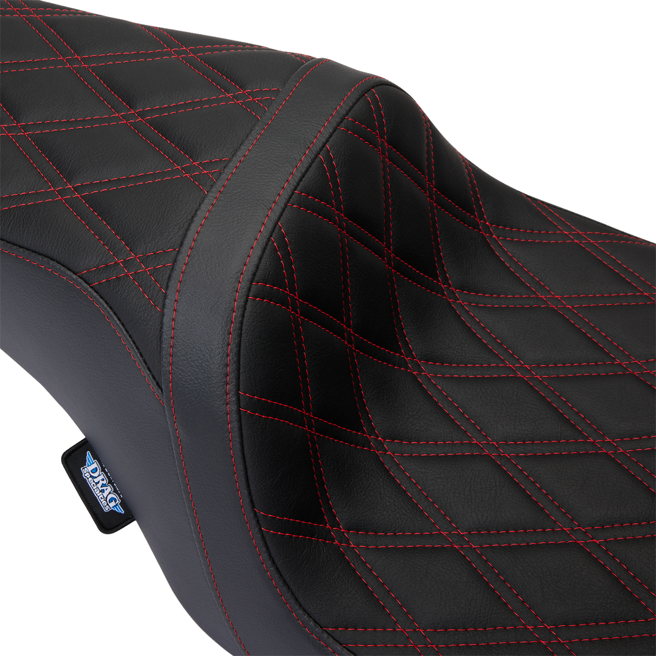 Drag Specialties Predator Red Diamond Seat fits 2008-2024 Harley Touring FLHX