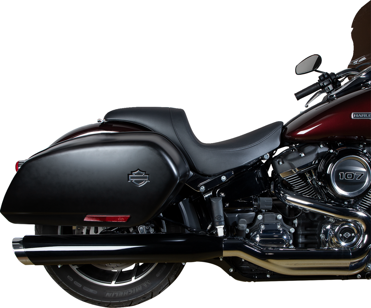 Drag Specialties Predator Smooth Seat for 2018-2025 Harley Softail Low Rider