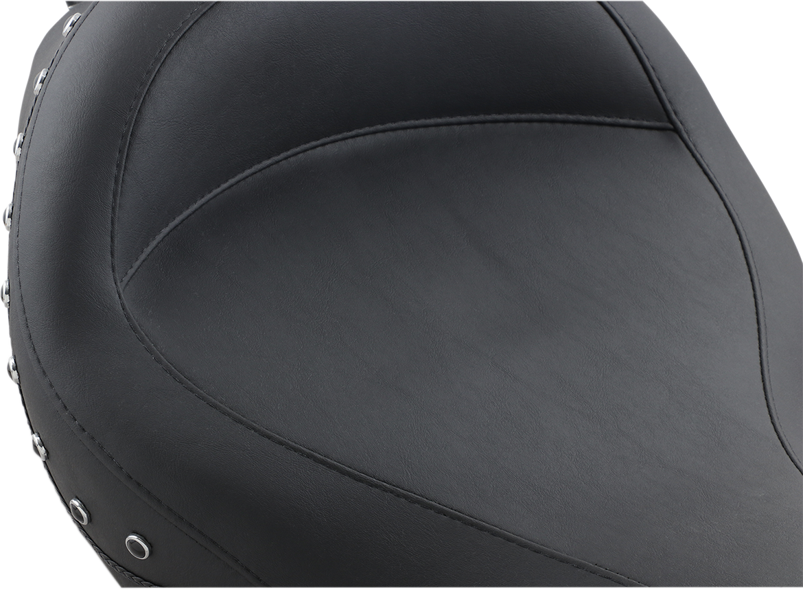 Mustang Studded Super Wide Solo Seat 2008-2024 Harley Davidson Touring 76069
