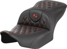 Saddlemen Roadsofa Carbon Fiber Red Lattice Gel Seat 2023-2026 Harley Touring