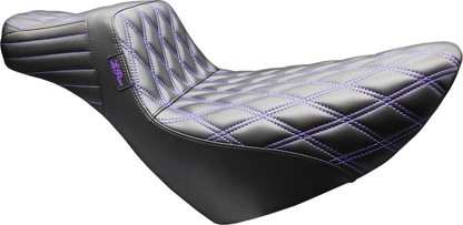 Le Pera Tailwhip Daddy Long Legs Purple Diamond Seat for 2018-26 Harley Softail