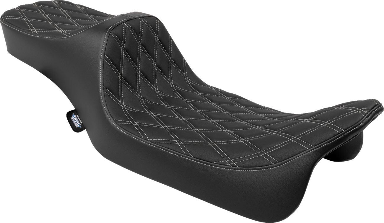 Drag Specialties Predator III Silver Diamond Extended Seat 08-24 Harley Touring