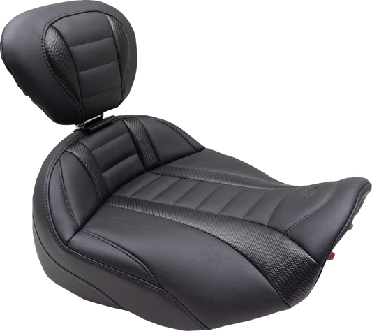 Mustang Deluxe Touring Solo Seat w/ Backrest for 2023-2024 Harley CVO Road Glide