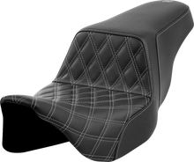 Saddlemen Step-Up Dark Gray Lattice Stitch Gel Seat for 2008-2025 Harley Touring