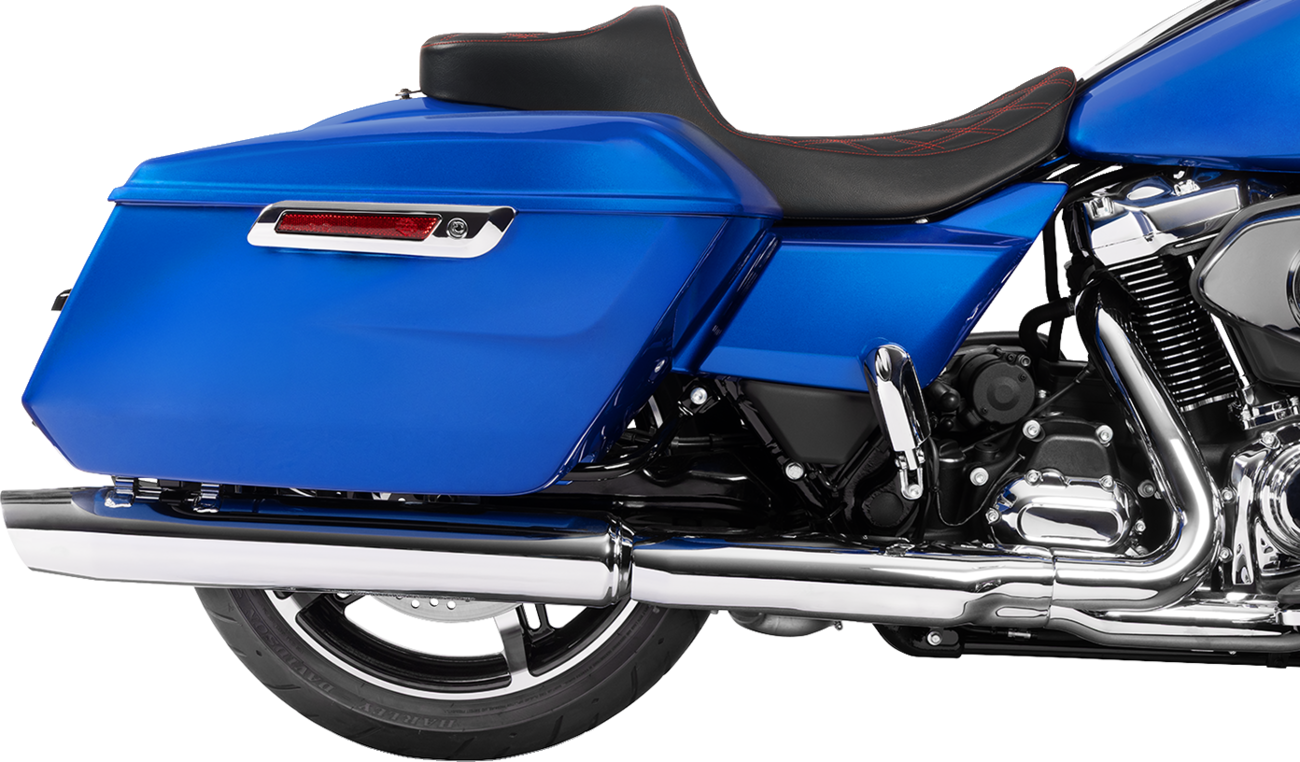 Drag Specialties Predator III Red Diamond Extended Seat for 23-26 Harley Touring