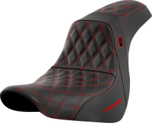 Saddlemen SDC Pro Series Red Lattice Gel Seat fits 2018-2026 Harley Low Rider