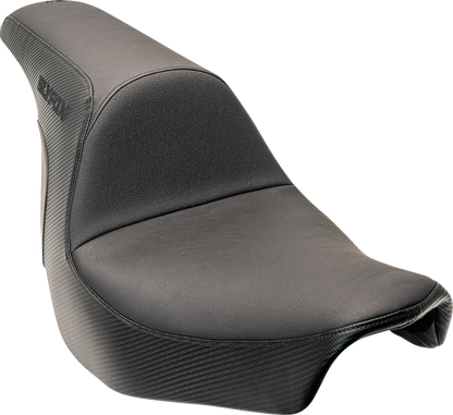 Slyfox Lowrider Smooth Carbon Fiber Seat fits 2018-2025 Harley Softail FXLR FLSB