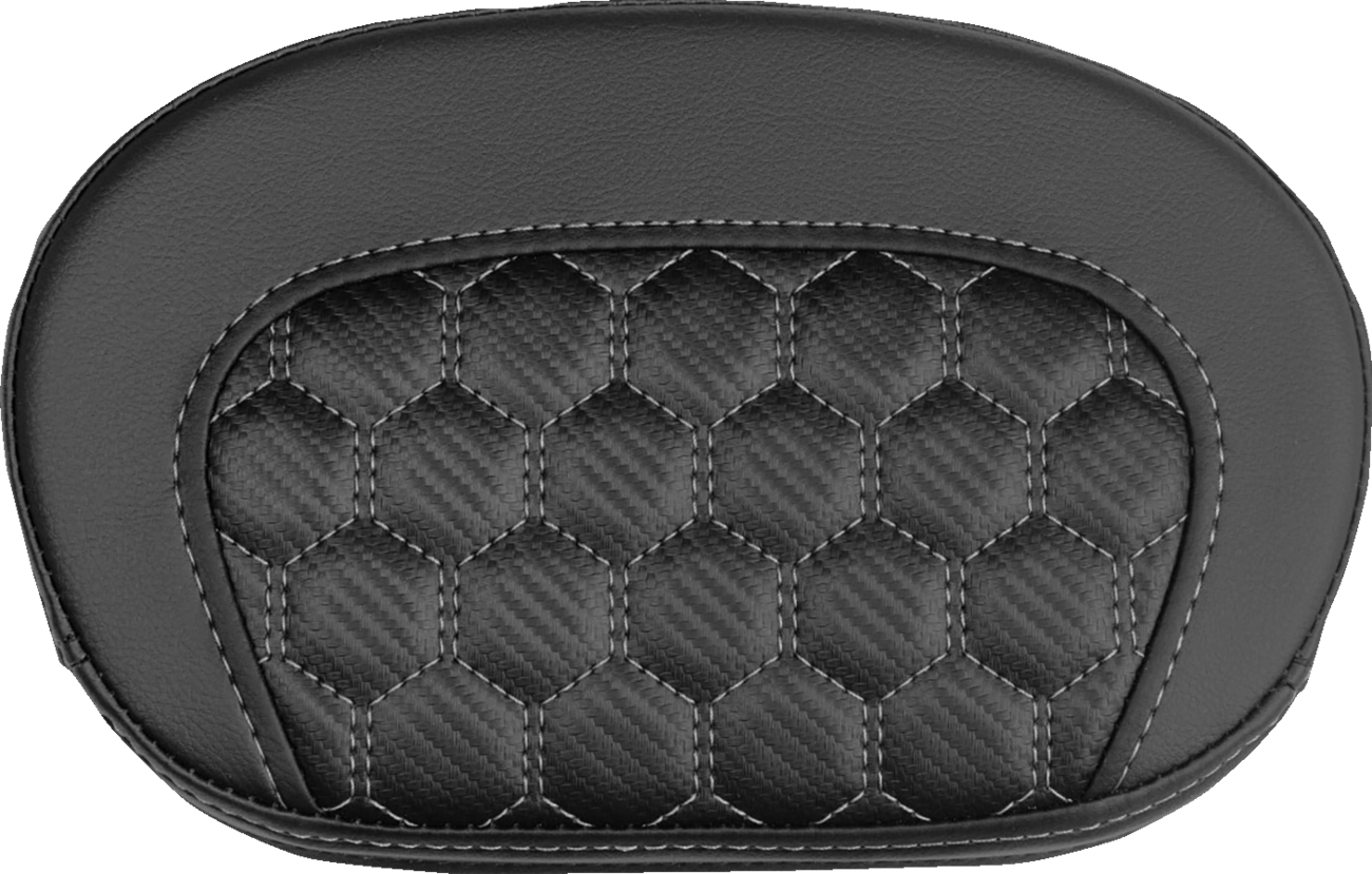 Saddlemen Mini Contour Gray Carbon Honeycomb Sissy Bar Backrest Pad for Harley