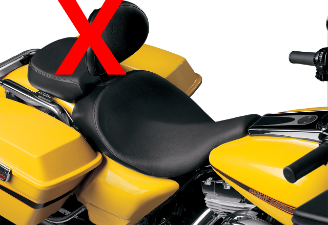 Danny Gray Black Leather Big Solo Seat 2008-2024 Harley Touring FLHX FLHR FLHTC