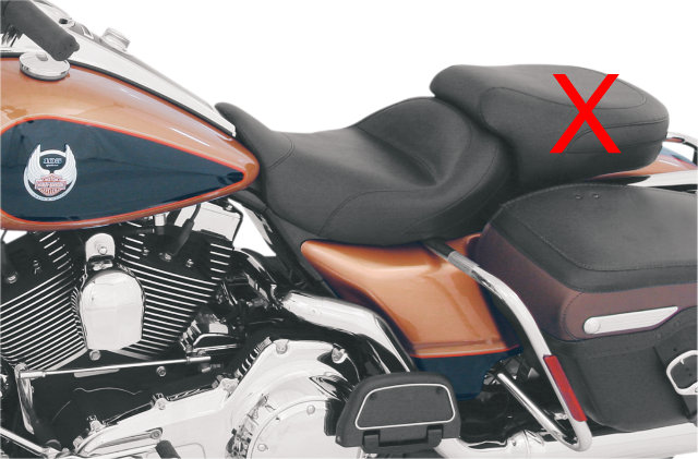 Mustang Vintage Stitched Solo Seat fits 2008-2024 Harley Davidson Touring 76027