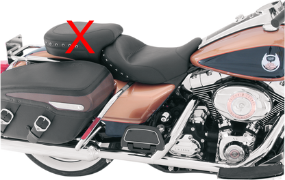 Mustang Black Studded Solo Seat fits 2008-2024 Harley Davidson Touring 76028