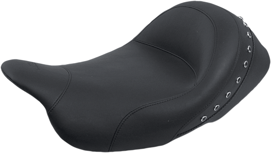 Mustang Black Studded Solo Seat fits 2008-2024 Harley Davidson Touring 76028