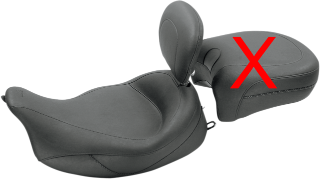 Mustang Vintage Super Solo Seat & Backrest 08-23 Harley Touring Road King Glide