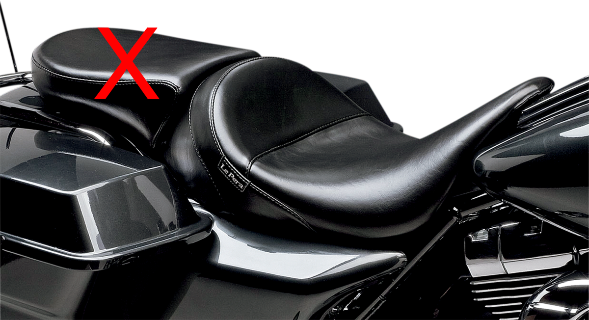 Le Pera Aviator Smooth Solo Seat for 2008-2024 Harley Touring Models LK-017