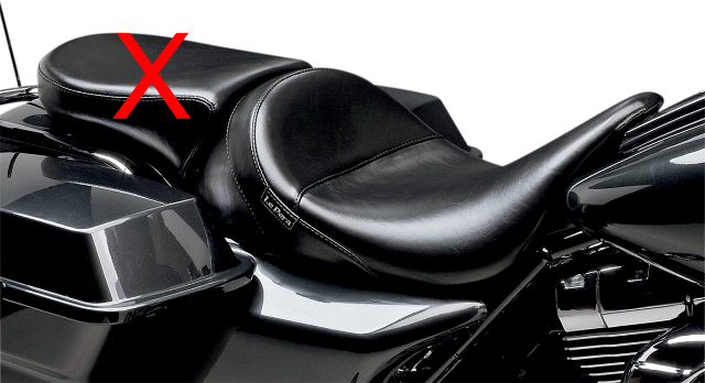 Le Pera Aviator Smooth Solo Seat for 2008-2024 Harley Touring Models LK-017