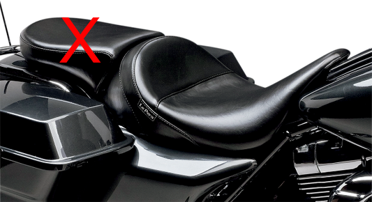 Le Pera Aviator Smooth Solo Seat for 2008-2024 Harley Touring Models LK-017