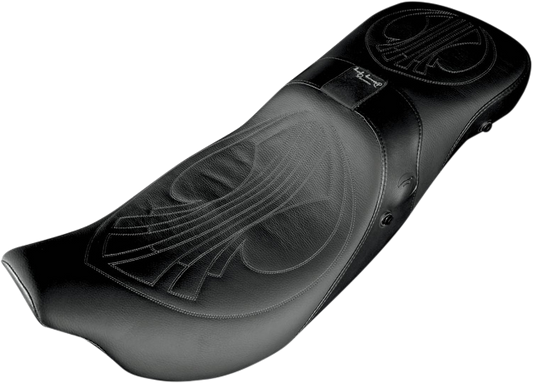 Danny Gray Black Vinyl Airhawk Weekday Seat 2008-2024 Harley Touring FLHR FLHX