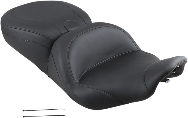 Mustang Lowdown 2-Up Seat & Backrest 97-07 Harley Touring FLHR FLHX FLHRS FLHRC