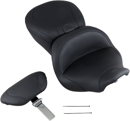 Mustang Lowdown 2-Up Seat & Backrest 97-07 Harley Touring FLHR FLHX FLHRS FLHRC