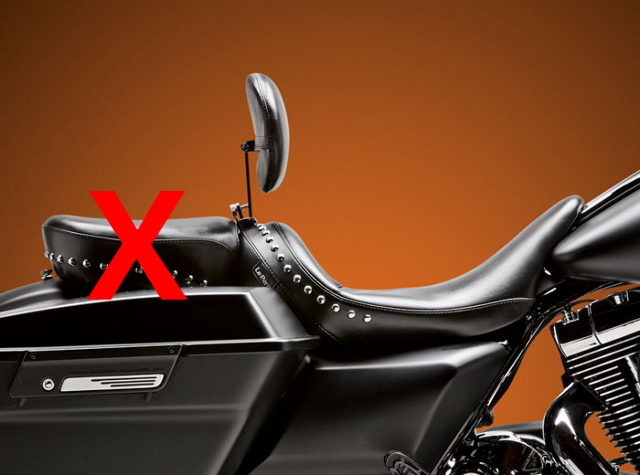 Le Pera Monterey Studded Solo Seat & Backrest 2008-2024 Harley Touring LK-697BR