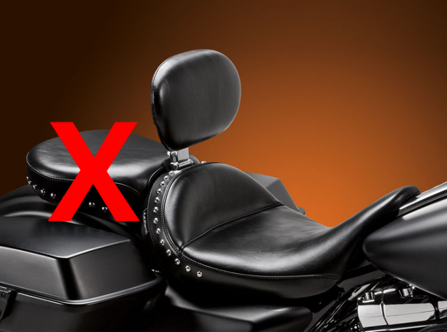Le Pera Monterey Studded Solo Seat & Backrest 2008-2024 Harley Touring LK-697BR