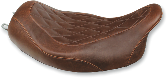 Mustang Wide Tripper Brown Diamond Solo Seat fits 2008-2025 Harley Touring 76722
