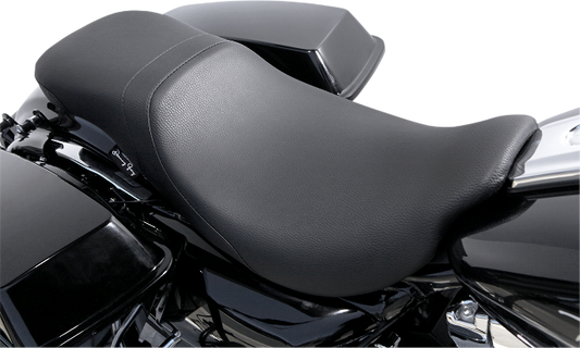Danny Gray Black Vinyl LowIST Seat fits 2008-2025 Harley Touring FLHR FLHX FLHTC