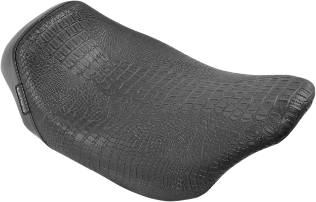Le Pera Bare Bones Croc Stitch Solo Seat fits 2008-24 Harley Touring LK-005CRBLK