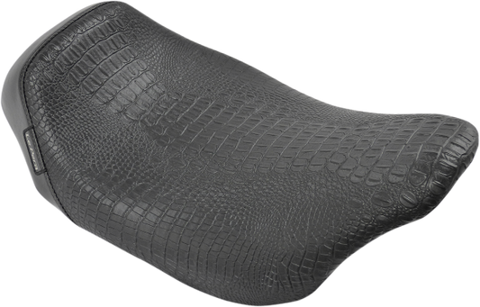 Le Pera Bare Bones Croc Stitch Solo Seat fits 2008-24 Harley Touring LK-005CRBLK
