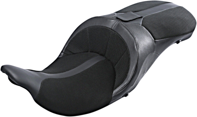 Danny Gray Tourist Air Black Textile 2up Seat 2008-2024 Harley Touring Bagger