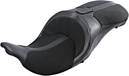 Danny Gray Tourist Air Black Textile 2up Seat 2008-2024 Harley Touring Bagger
