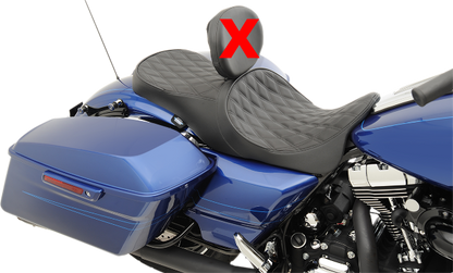 Drag Specialties Low Forward Position Diamond Seat fits 2008-2024 Harley Touring