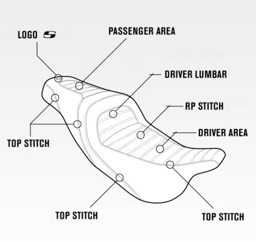 Saddlemen Slim Roll & Pleated Gelcore Seat fits 2008-2024 Harley Touring FLHX