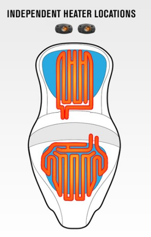 Saddlemen Heated Road Sofa Seat & Backrest fits 2008-2024 Harley Touring
