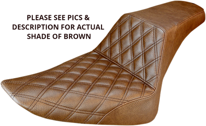 Saddlemen Dark Brown Step-Up Gel Seat 2011-17 Harley Softail Blackline Slim FLS
