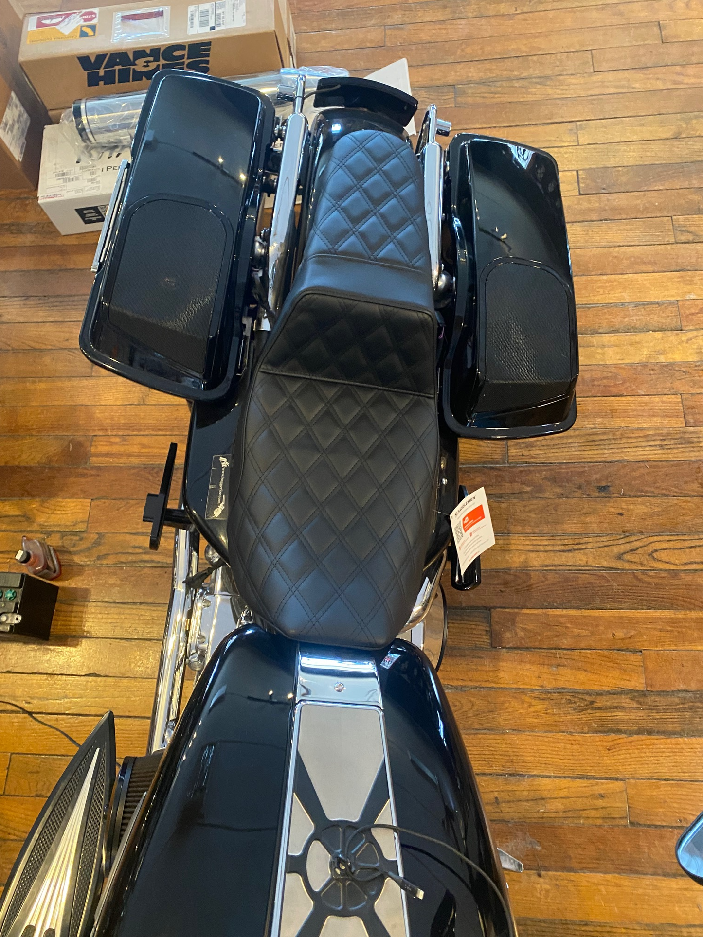 Saddlemen Black Step-Up Lattice Seat for 1997-2007 Harley Touring Electra Glide