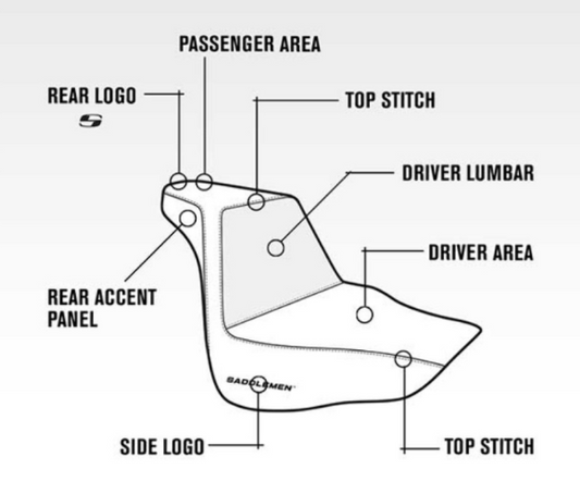 Saddlemen Black Step-Up Lattice Seat for 1997-2007 Harley Touring FLHX FLHR