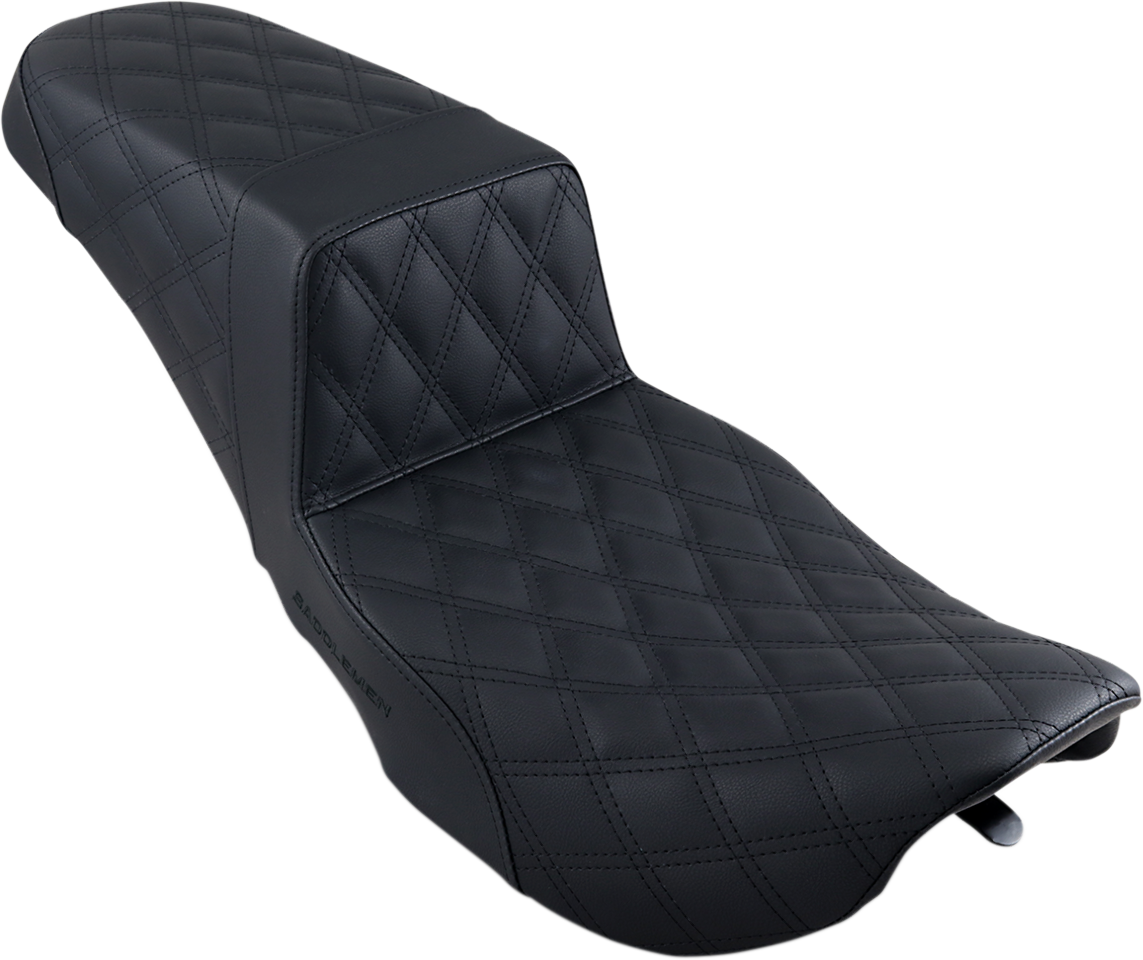 Saddlemen Black Step-Up Lattice Seat for 1997-2007 Harley Touring Electra Glide