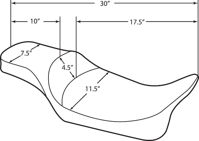 Drag Specialties Predator Extended Reach Seat fits 1997-07 Harley Road King FLHX